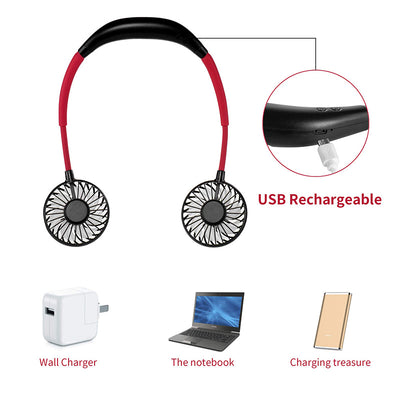 Portable Neck Fan Free Rotation PNF-GBX8 health&household SEJOY Store   