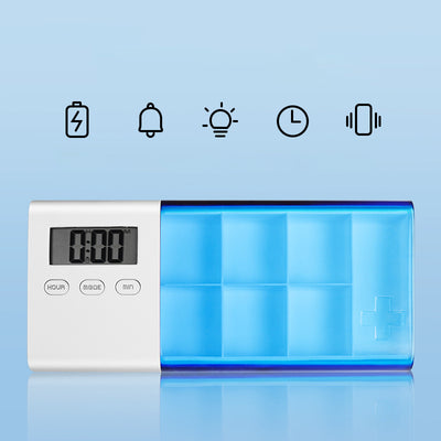 Portable Automatic Pill Dispenser Smart Pill Box SEJOY Store blue  