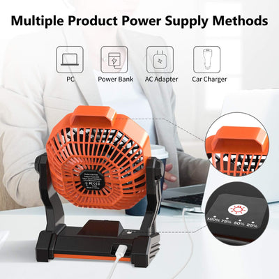 Rechargeable Portable Fan RPF-627X3 health&household SEJOY Store   