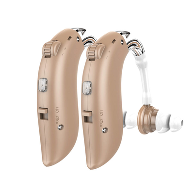Rechargeable Behind-the-ear Hearing Aids ZTQ-105E Single & Pair Hearing Aids SEJOY Store Pair-Beige  