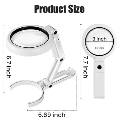 Foldable Handheld Magnifying Glass HMG-FS75RC health&household SEJOY Store   