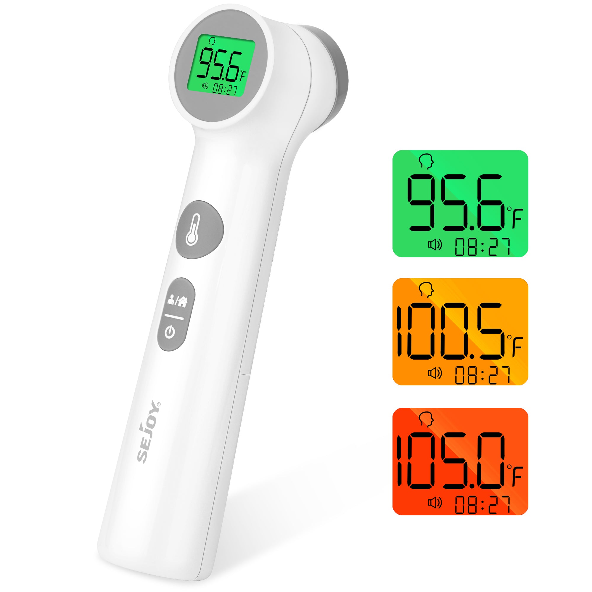 Touchless Thermometer for Adults, Non-Contact Ear and Forehead Thermometer  - Digital Infrared Thermometer for Fever with LCD Screen, Memory Recall