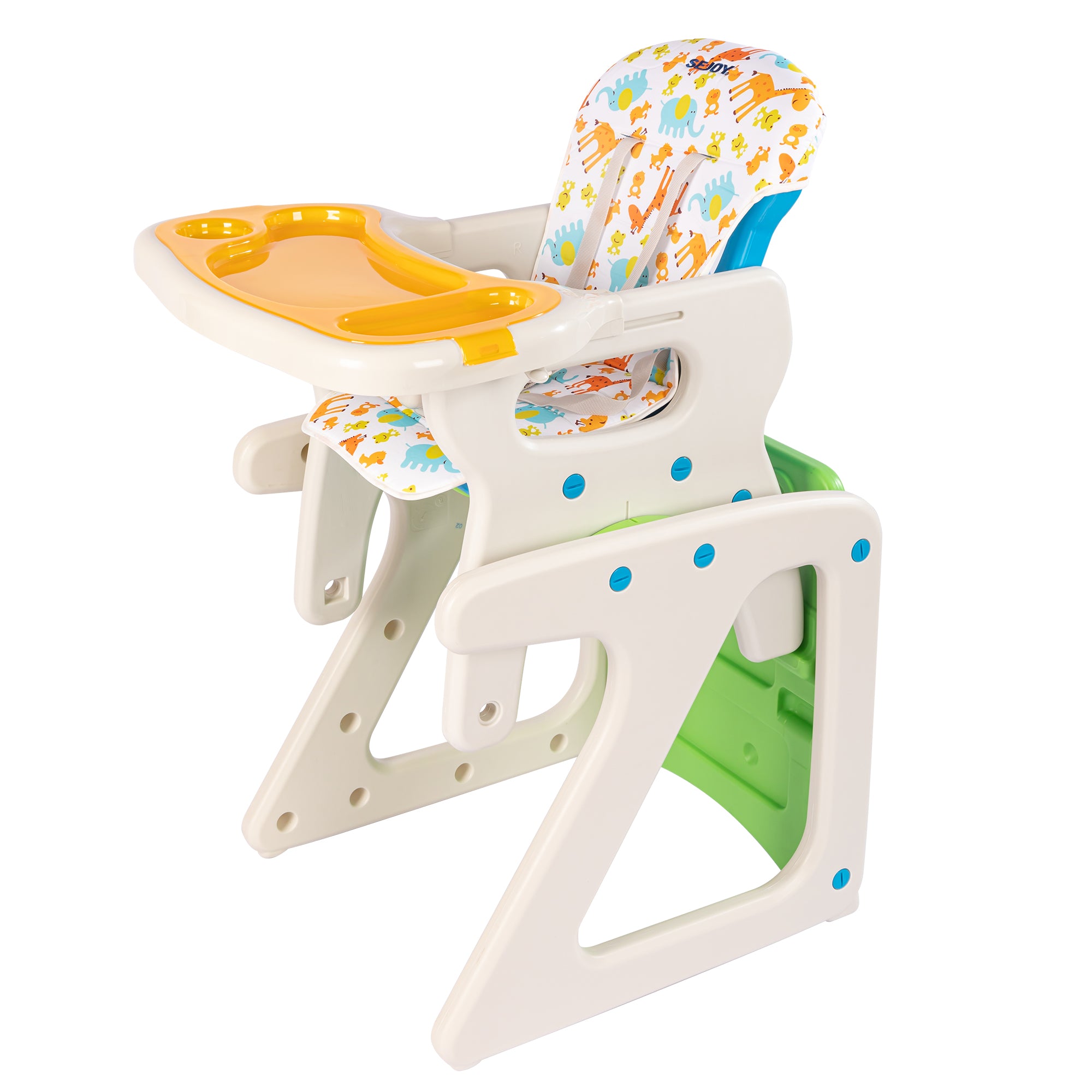 3 in 1 Baby High Chair Convertible Play Table Toddler Feeding Tray
