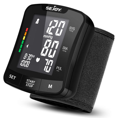 Sejoy Blood Pressure Cuff Arm automatic, Blood Pressure Machine Monitors Accurate for Home Use, Adjustable Digital BP Cuff Kit, Large Backlit Display