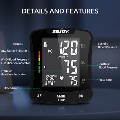 Automatic Upper Arm Blood Pressure Machine DBP-1383 – SEJOY Store