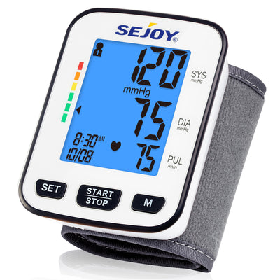 Automatic Digital Wrist Blood Pressure Monitor BP Cuff Machine Home Test  Device