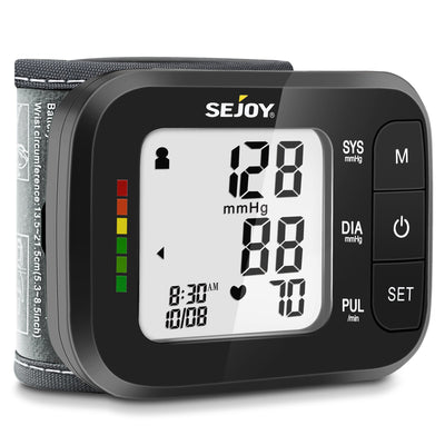 Blood Pressure Monitor Large LED Screen Automatic Wrist Digital BP Machine