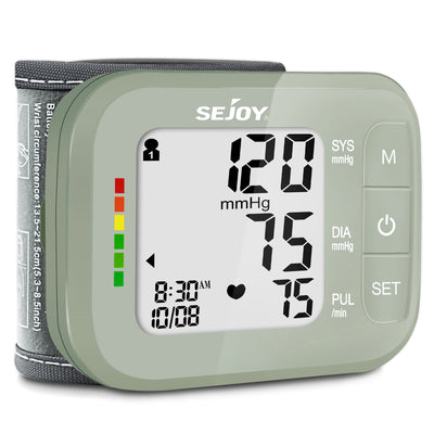 Wrist Blood Pressure Monitor with Large LED Display DBP-2261-WHI – SEJOY  Store