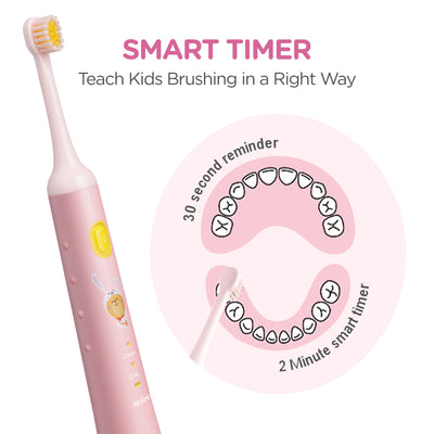 Kids Sonic Electric Toothbrush - Pink Powered Toothbrushes & Accessories SEJOY Store   