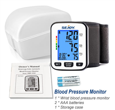 Wrist Blood Pressure Monitor DBP-2253-WHI – SEJOY Store