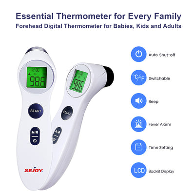 Sejoy Digital Ear Thermometer, Instant Read and Accurate, Infrared  Thermometer for Kids and Adults with Probe Covers