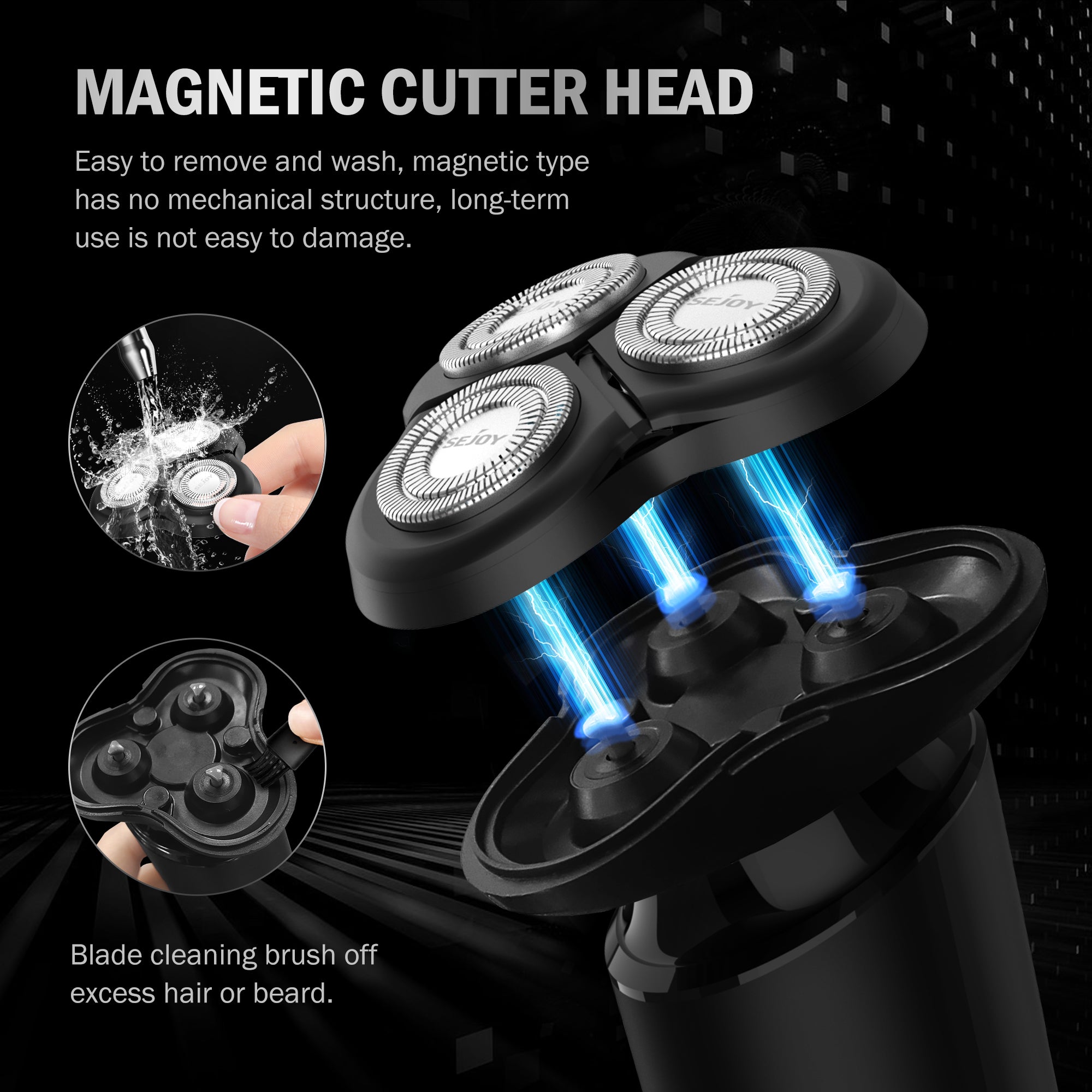 Men' Electric Shaver 3D Rotary Razor – SEJOY Store