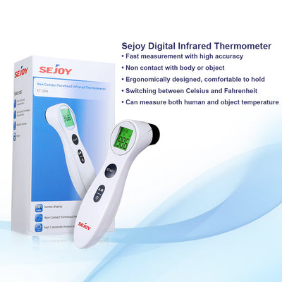 Sejoy Touchless Forehead Thermometer for Adults and Kids, Digital Infrared  Thermometer for Fever