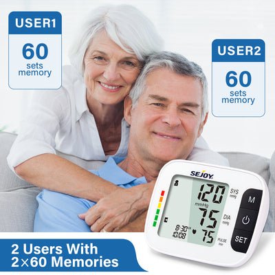 Automatic Upper Arm Blood Pressure Machine DBP-1359-WHI Arm Blood Pressure Monitors SEJOY Store   