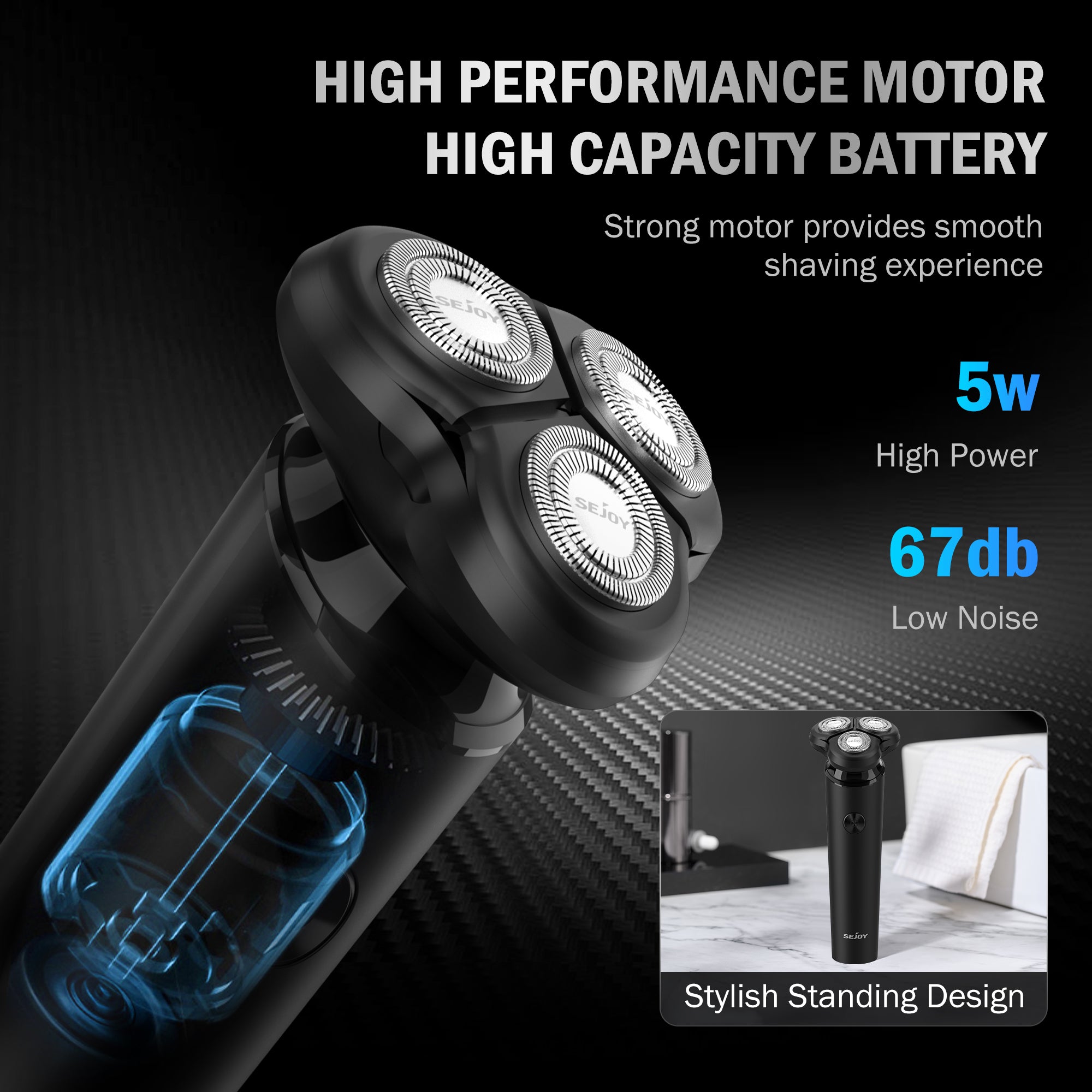 Men' Electric Shaver 3D Rotary Razor – SEJOY Store