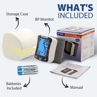 Wrist Blood Pressure Monitor DBP-2208-BLA1 Wrist Blood Pressure Monitors SEJOY Store   