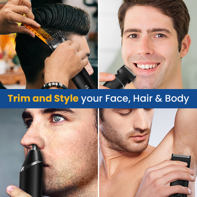 8 in 1 Ear & Nose Beard Trimmer Men's Grooming Kit Black Trimmers & Shavers SEJOY Store   