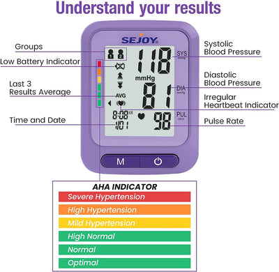 Wrist Blood Pressure Monitor for Home Use DBP-2253 – SEJOY Store