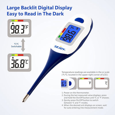 Digital Home Thermometer, Accurate Fever Thermometer Oral Thermometers SEJOY Store   
