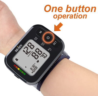 Wrist Blood Pressure Monitor with Large LCD Display DBP-2261 Wrist Blood Pressure Monitors SEJOY Store   