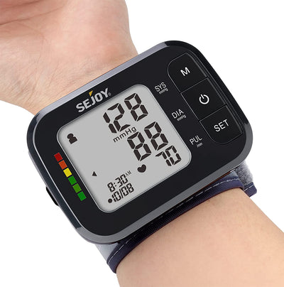 Wrist Blood Pressure Monitor with Large LCD Display DBP-2261 Wrist Blood Pressure Monitors SEJOY Store   