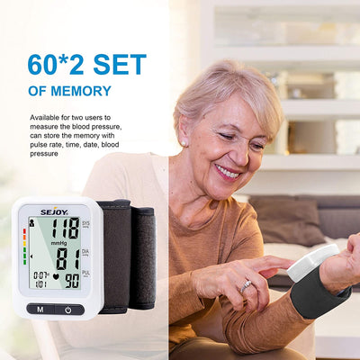 Sejoy Blood Pressure Cuff Arm automatic, Blood Pressure Machine Monitors Accurate for Home Use, Adjustable Digital BP Cuff Kit, Large Backlit Display