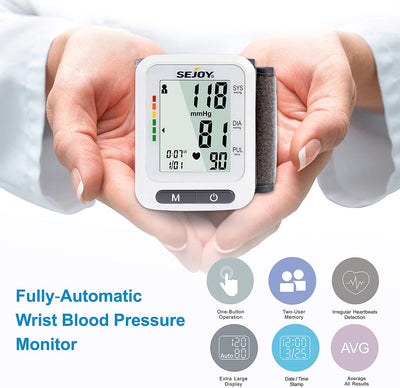 Automatic Adjustable Wrist Digital Blood Pressure Monitor Large