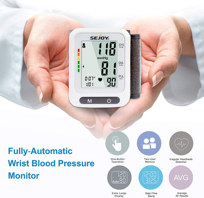 Portable-Small Blood-Pressure Monitors for Home-Use - White Travel BP  Machine Blood Pressure Cuff Automatic Arm High Blood Pressure Monitors for  Adult