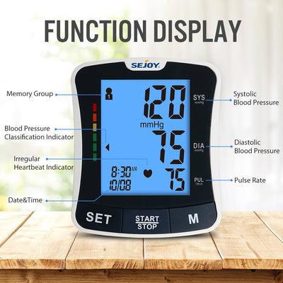 Wrist Blood Pressure Monitor DBP-2208-BLA1 Wrist Blood Pressure Monitors SEJOY Store   