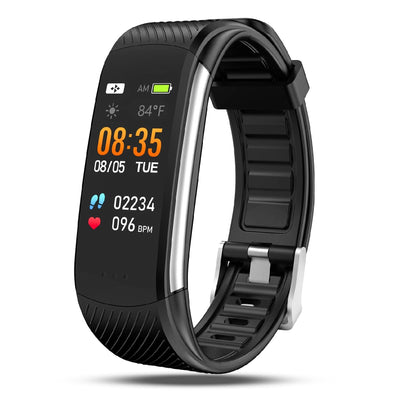 Promoción-Rastreador de actividad y salud de banda inteligente ZNSH-C6T Smart Watch SEJOY Store Graphite Black  