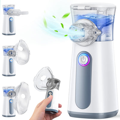 Portable Mesh Nebulizer Machine for Adults & Kids Nebulizers SEJOY Store Gray  