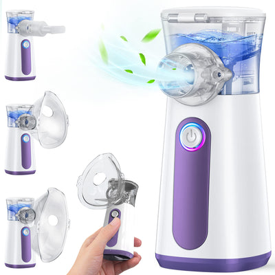 Portable Mesh Nebulizer Machine for Adults & Kids Nebulizers SEJOY Store Purple  